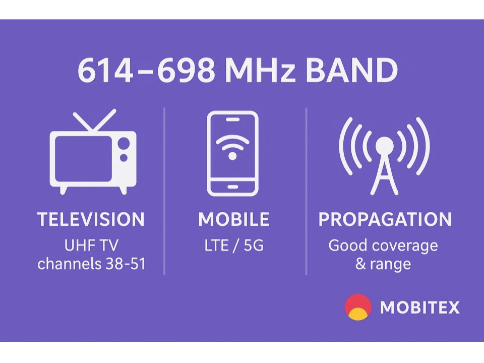 UHF TV (614 MHz  - 698 MHz) (Mobitex)